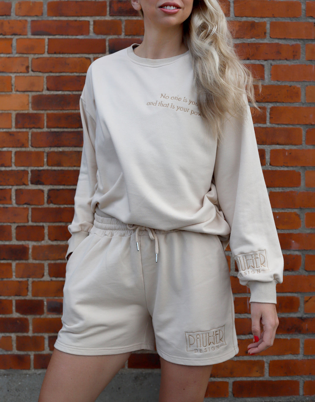 SWEATSUIT SHORT SET - BEIGE