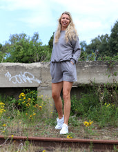 Ladda upp bild till gallerivisning, SWEATSUIT SHORT SET - GRAY
